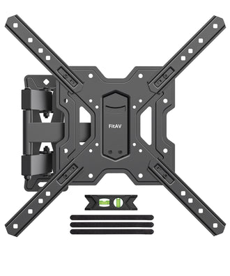 Full Motion TV Mount, Swivel Articulating Tilt TV Wall Mount for 26-65 Inch TV Wall Mount Bracket with VESA 400x400mm Up to 77lbs